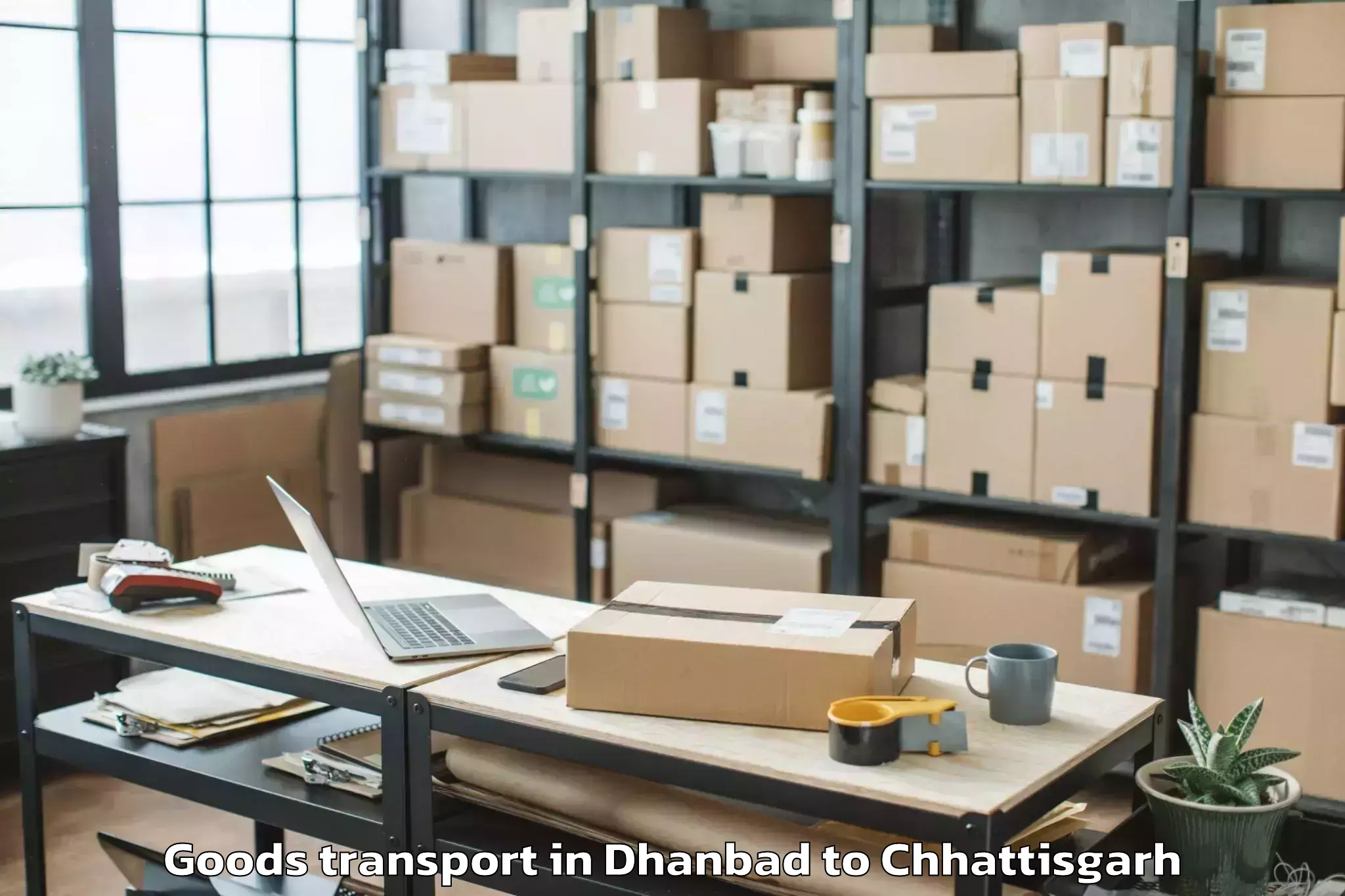 Expert Dhanbad to Simga Goods Transport